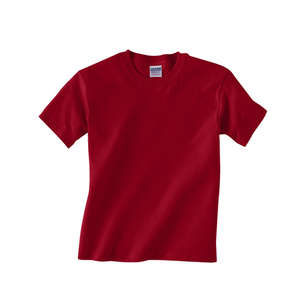 Gildan Youth Heavyweight Cotton Tee - Dark/Color Red, Cardinal