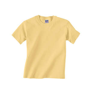 Gildan Youth Heavyweight Cotton Tee - Dark/Color Yellow, Haze