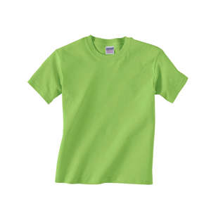 Gildan Youth Heavyweight Cotton Tee - Dark/Color Kiwi