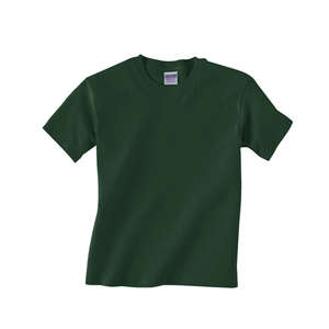 Gildan Youth Heavyweight Cotton Tee - Dark/Color Green, Forest