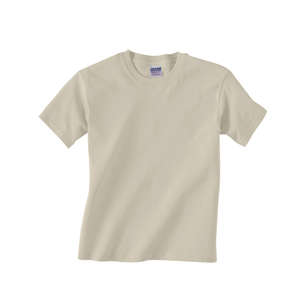 Gildan Youth Heavyweight Cotton Tee - Dark/Color Sand