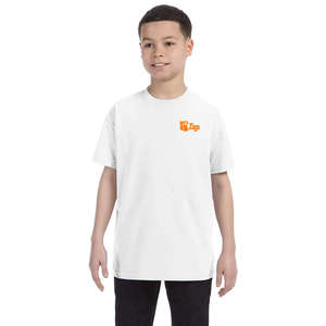Gildan Youth Heavyweight Cotton Tee - White/Neutral