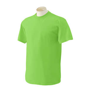 Gildan Heavyweight Cotton Tee - Dark/Color Green, Lime