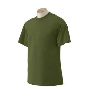 Gildan Heavyweight Cotton Tee - Dark/Color Green, Military