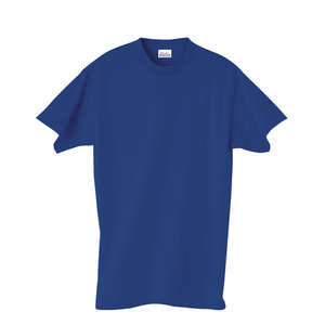 Hanes Heavyweight 100% Cotton Tee - Dark/Color Blue, Deep Royal