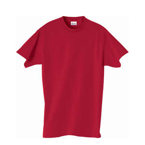 Hanes Heavyweight 100% Cotton Tee - Dark/Color Red, Deep