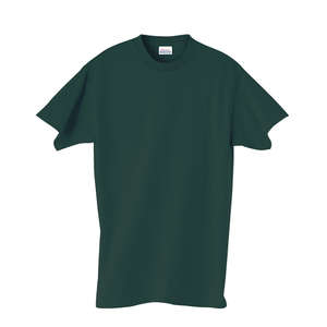 Hanes Heavyweight 100% Cotton Tee - Dark/Color Green, Deep Forest