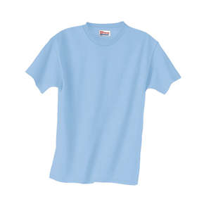 Hanes Youth Heavyweight 100% Cotton Tee - Dark/Color Blue, Light