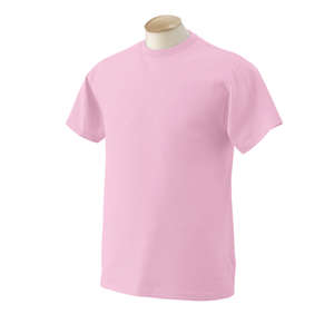 Fruit of the Loom Heavy Cotton 100% Cotton Tee - Dark/Color Pink, Classic