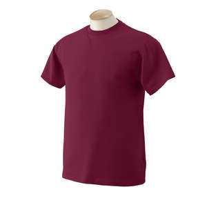 Fruit of the Loom Heavy Cotton 100% Cotton Tee - Dark/Color Burgundy