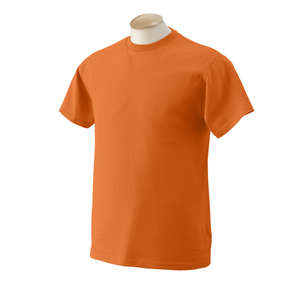 Fruit of the Loom Heavy Cotton 100% Cotton Tee - Dark/Color Orange-Poppy