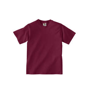 Fruit of the Loom Youth Heavy Cotton 100% Cotton Tee - Dark/Color Burgundy