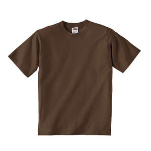 Fruit of the Loom Youth Heavy Cotton 100% Cotton Tee - Dark/Color Chocolate