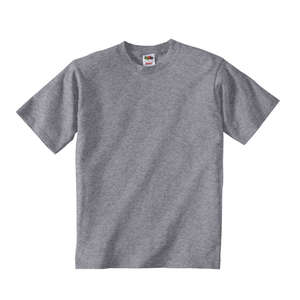 Fruit of the Loom Youth Heavy Cotton 100% Cotton Tee - Light/Heather Gray, Heathered Athletic