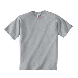 Fruit of the Loom Youth Heavy Cotton 100% Cotton Tee - Light/Heather Gray, Ash