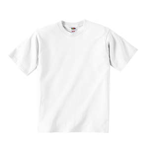Fruit of the Loom Youth Heavy Cotton 100% Cotton Tee - White/Neutral White