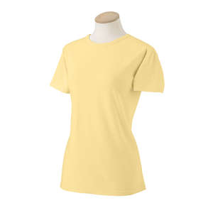 Jerzees Womens Heavyweight 50/50 Tee - Dark/Color Yellow, Haze
