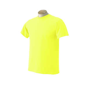 Fruit of the Loom 50/50 Crew Neck Tee - Dark/Color Green, Safety