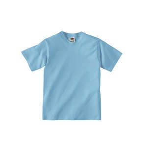 Fruit of the Loom Youth 50/50 Crew Neck Tee - Dark/Color Blue, Light