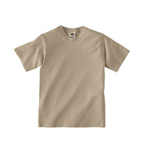 Fruit of the Loom Youth 50/50 Crew Neck Tee - Dark/Color Khaki