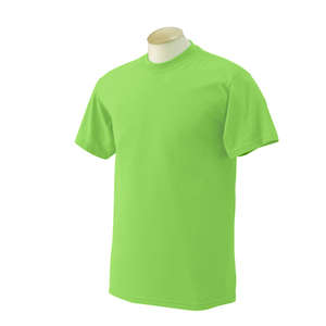 Gildan Ultra Blend 50/50 Crew Neck Tee - Dark/Color Green, Lime