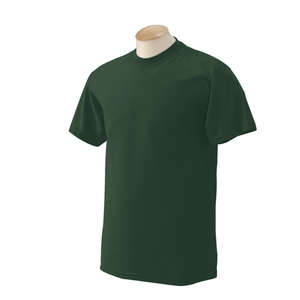 Gildan Ultra Blend 50/50 Crew Neck Tee - Dark/Color Green, Forest
