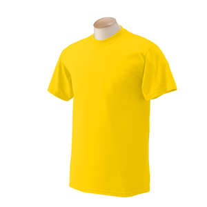 Gildan Ultra Blend 50/50 Crew Neck Tee - Dark/Color Yellow, Daisy