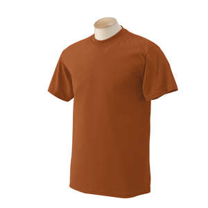 Gildan Ultra Blend 50/50 Crew Neck Tee - Dark/Color Orange, Texas
