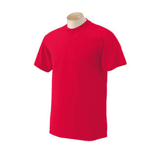 Gildan Ultra Blend 50/50 Crew Neck Tee - Dark/Color Red