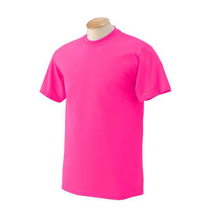 Gildan Ultra Blend 50/50 Crew Neck Tee - Dark/Color Heliconia