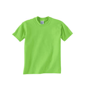 Gildan Youth Ultra Blend 50/50 Crew Neck Tee - Dark/Color Green, Lime