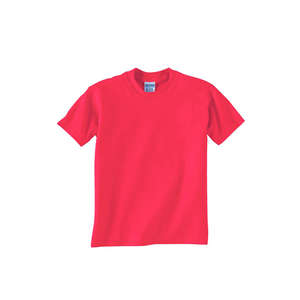 Gildan Youth Ultra Blend 50/50 Crew Neck Tee - Dark/Color Red, Paprika