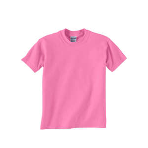 Gildan Youth Ultra Blend 50/50 Crew Neck Tee - Dark/Color Azalea