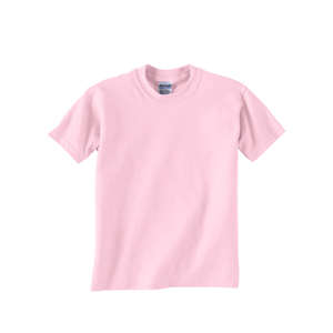 Gildan Youth Ultra Blend 50/50 Crew Neck Tee - Dark/Color Pink, Light