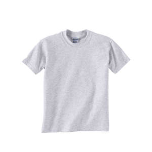 Gildan Youth Ultra Blend 50/50 Crew Neck Tee - Light/Heather Gray, Ash