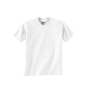 Gildan Youth Ultra Blend 50/50 Crew Neck Tee - White/Neutral White