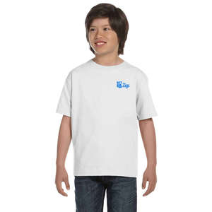 Custom Promotional Gildan Youth Ultra Blend 50/50 Crew Neck Tee - White/Neutral