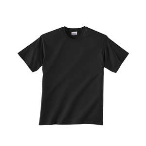 Hanes Heavyweight 50/50 Crew Neck Tee - Dark/Color Black