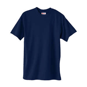 Hanes Heavyweight 50/50 Crew Neck Tee - Dark/Color Blue, Navy