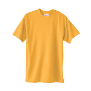 Hanes Heavyweight 50/50 Crew Neck Tee - Dark/Color Gold