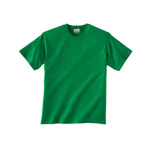 Hanes Heavyweight 50/50 Crew Neck Tee - Dark/Color Green, Kelly