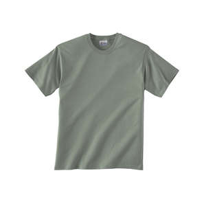 Hanes Heavyweight 50/50 Crew Neck Tee - Dark/Color Green, Stonewashed