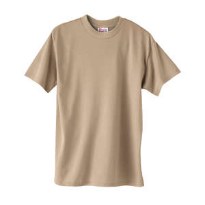 Hanes Heavyweight 50/50 Crew Neck Tee - Dark/Color Pebble
