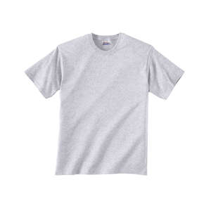 Hanes Heavyweight 50/50 Crew Neck Tee - Light/Heather Steel, Light