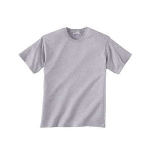 Hanes Heavyweight 50/50 Crew Neck Tee - Light/Heather Gray, Ash
