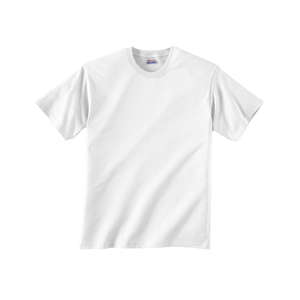 Hanes Heavyweight 50/50 Crew Neck Tee - White/Neutral White