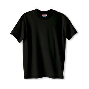 Hanes Youth Heavyweight 50/50 Crew Neck Tee - Dark/Color Black