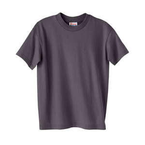 Hanes Youth Heavyweight 50/50 Crew Neck Tee - Dark/Color Gray, Smoke