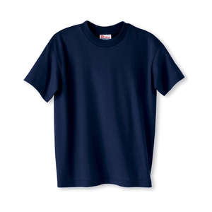 Hanes Youth Heavyweight 50/50 Crew Neck Tee - Dark/Color Blue, Deep Navy