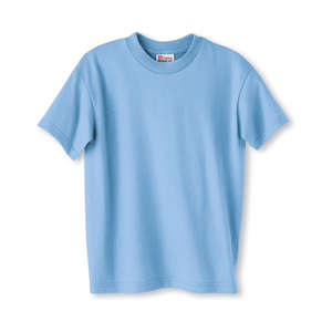 Hanes Youth Heavyweight 50/50 Crew Neck Tee - Dark/Color Blue, Light